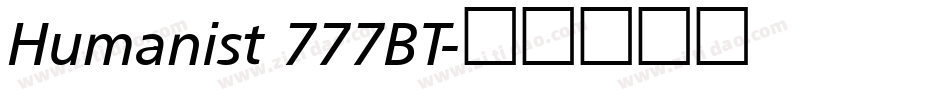 Humanist 777BT字体转换